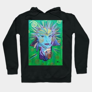 THE GODDESS WITHIN HAMSA by Harriette Knight Hoodie